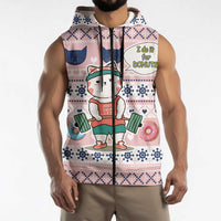 Cat I Do It For Donuts Christmas Sleeveless Zip Hoodie Xmas Holiday Patterns - Wonder Print Shop
