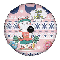 Cat I Do It For Donuts Christmas Spare Tire Cover Xmas Holiday Patterns - Wonder Print Shop