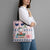 Cat I Do It For Donuts Christmas Tote Bag Xmas Holiday Patterns - Wonder Print Shop