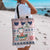 Cat I Do It For Donuts Christmas Tote Bag Xmas Holiday Patterns - Wonder Print Shop