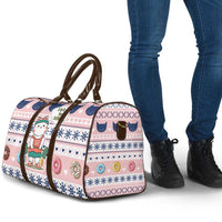 Cat I Do It For Donuts Christmas Travel Bag Xmas Holiday Patterns - Wonder Print Shop