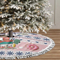 Cat I Do It For Donuts Christmas Tree Skirt Xmas Holiday Patterns - Wonder Print Shop