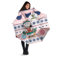 Cat I Do It For Donuts Christmas Umbrella Xmas Holiday Patterns - Wonder Print Shop