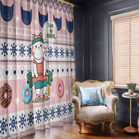 Cat I Do It For Donuts Christmas Window Curtain Xmas Holiday Patterns - Wonder Print Shop