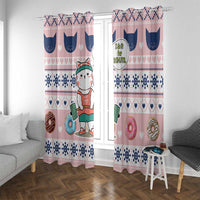 Cat I Do It For Donuts Christmas Window Curtain Xmas Holiday Patterns - Wonder Print Shop