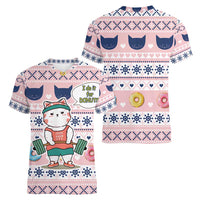Cat I Do It For Donuts Christmas Women V-Neck T-Shirt Xmas Holiday Patterns - Wonder Print Shop