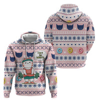 Cat I Do It For Donuts Christmas Zip Hoodie Xmas Holiday Patterns - Wonder Print Shop