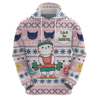Cat I Do It For Donuts Christmas Zip Hoodie Xmas Holiday Patterns - Wonder Print Shop