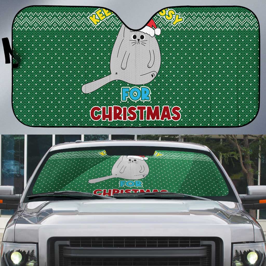 Cat Keep It Classy Christmas Auto Sun Shade Xmas Holiday Patterns - Wonder Print Shop
