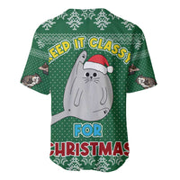 Cat Keep It Classy Christmas Baseball Jersey Xmas Holiday Patterns - Wonder Print Shop