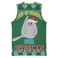 Cat Keep It Classy Christmas Basketball Jersey Xmas Holiday Patterns - Wonder Print Shop
