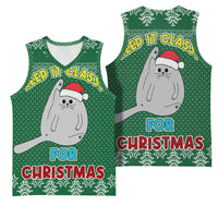 Cat Keep It Classy Christmas Basketball Jersey Xmas Holiday Patterns - Wonder Print Shop