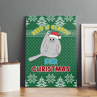 Cat Keep It Classy Christmas Canvas Wall Art Xmas Holiday Patterns - Wonder Print Shop