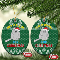 Cat Keep It Classy Christmas Ceramic Ornament Xmas Holiday Patterns - Wonder Print Shop