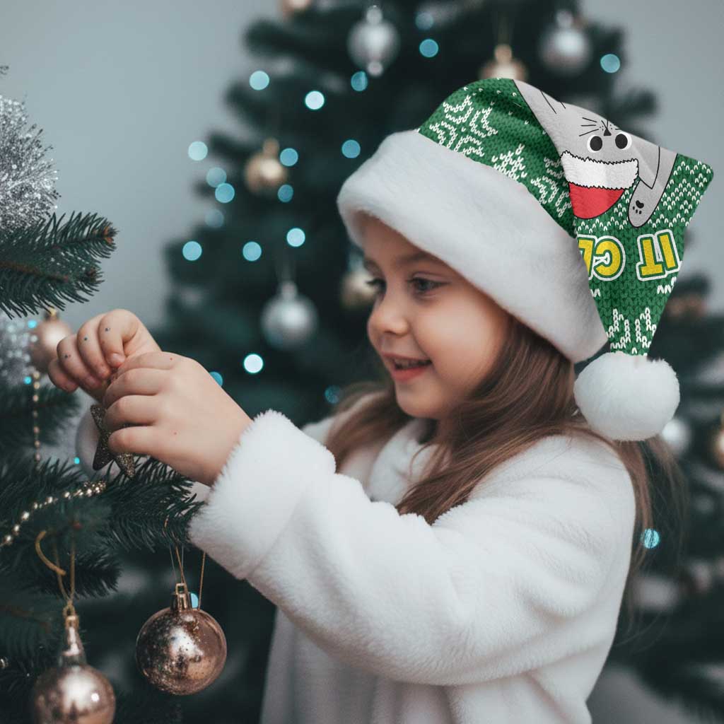 Cat Keep It Classy Christmas Santa Hat Xmas Holiday Patterns - Wonder Print Shop