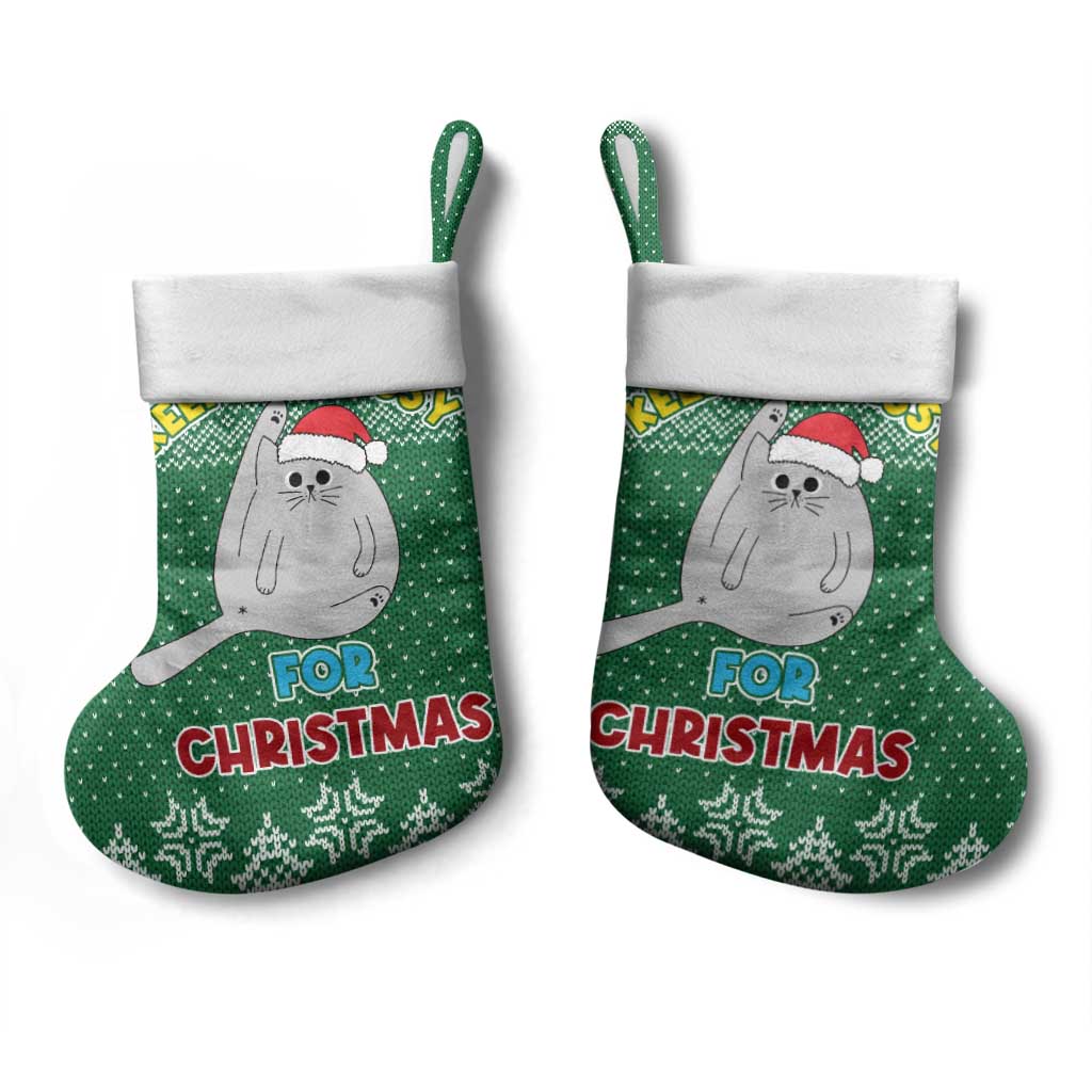 Cat Keep It Classy Christmas Stocking Xmas Holiday Patterns - Wonder Print Shop
