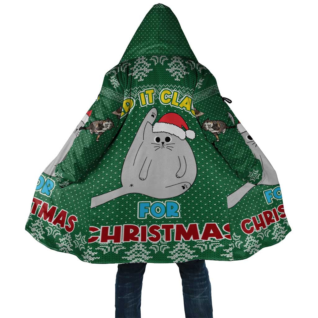 Cat Keep It Classy Christmas Cloak Xmas Holiday Patterns - Wonder Print Shop