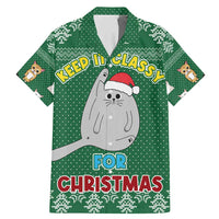 Cat Keep It Classy Christmas Family Matching Mermaid Dress and Hawaiian Shirt Xmas Holiday Patterns - Wonder Print Shop