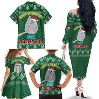 Cat Keep It Classy Christmas Family Matching Off The Shoulder Long Sleeve Dress and Hawaiian Shirt Xmas Holiday Patterns - Wonder Print Shop