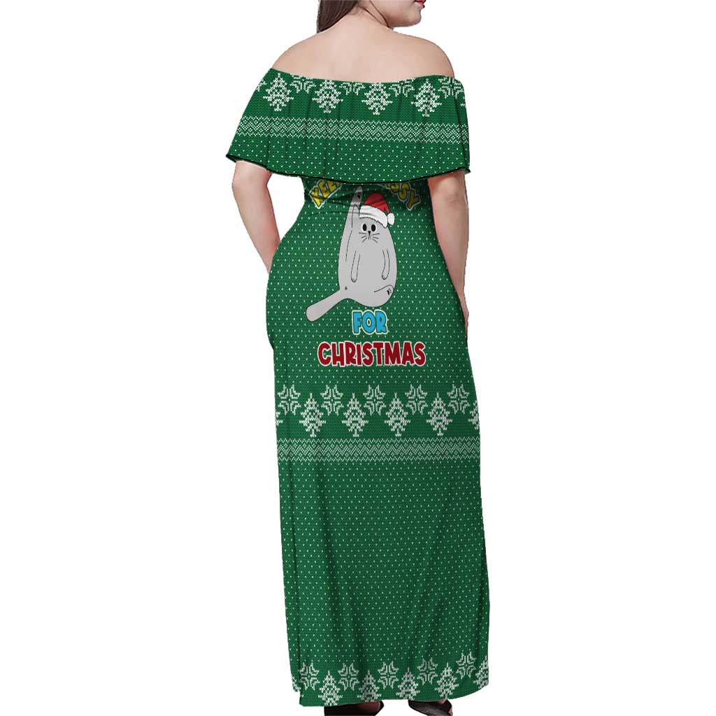 Cat Keep It Classy Christmas Family Matching Off Shoulder Maxi Dress and Hawaiian Shirt Xmas Holiday Patterns - Wonder Print Shop