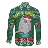 Cat Keep It Classy Christmas Family Matching Puletasi and Hawaiian Shirt Xmas Holiday Patterns - Wonder Print Shop