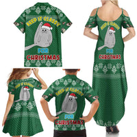 Cat Keep It Classy Christmas Family Matching Summer Maxi Dress and Hawaiian Shirt Xmas Holiday Patterns - Wonder Print Shop