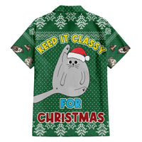 Cat Keep It Classy Christmas Family Matching Tank Maxi Dress and Hawaiian Shirt Xmas Holiday Patterns - Wonder Print Shop