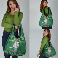 Cat Keep It Classy Christmas Grocery Bag Xmas Holiday Patterns - Wonder Print Shop