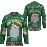 Cat Keep It Classy Christmas Hockey Jersey Xmas Holiday Patterns - Wonder Print Shop