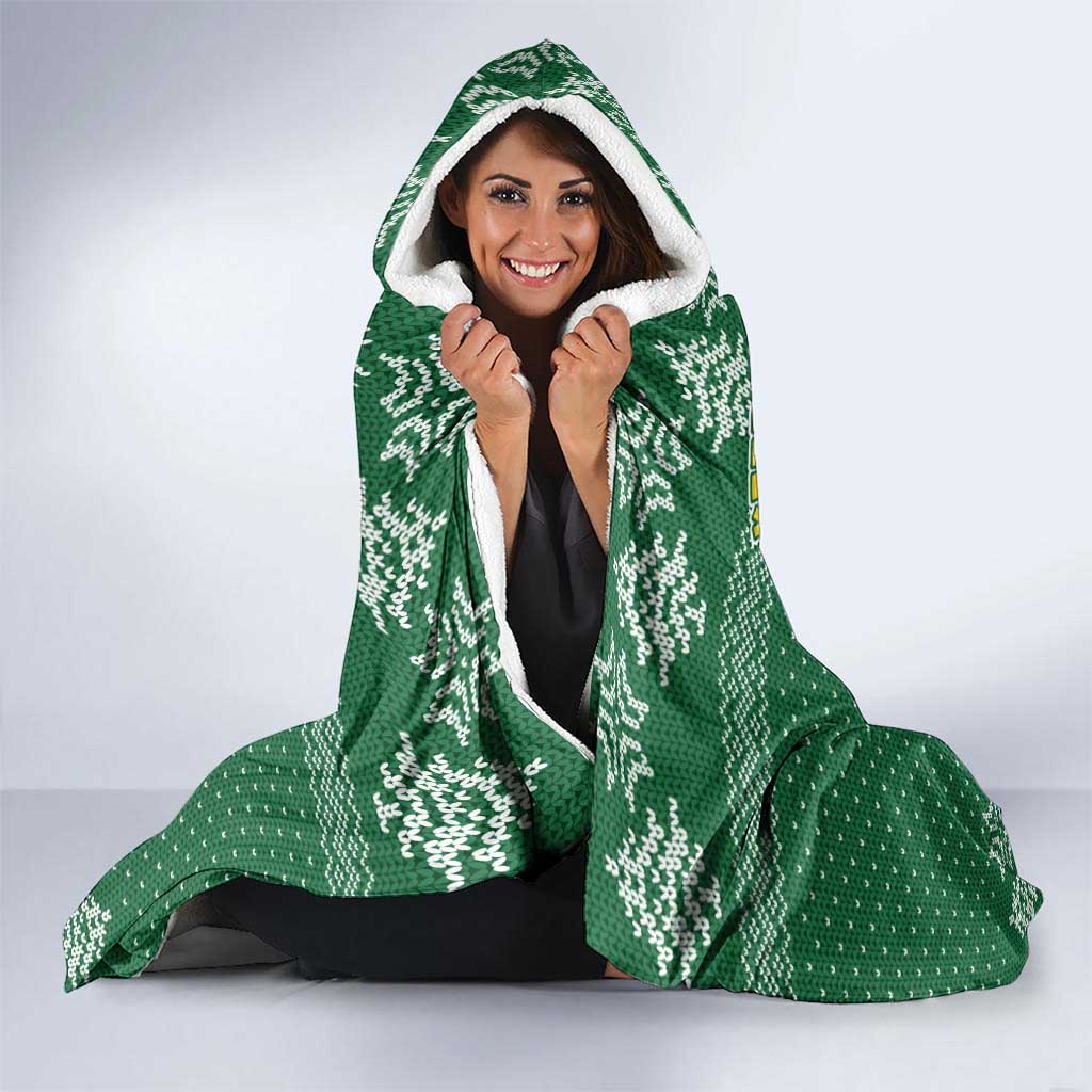 Cat Keep It Classy Christmas Hooded Blanket Xmas Holiday Patterns - Wonder Print Shop