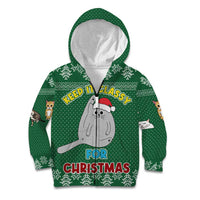 Cat Keep It Classy Christmas Kid Hoodie Xmas Holiday Patterns - Wonder Print Shop