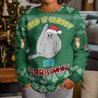 Cat Keep It Classy Christmas Kid Ugly Christmas Sweater Xmas Holiday Patterns - Wonder Print Shop