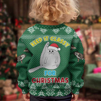 Cat Keep It Classy Christmas Kid Ugly Christmas Sweater Xmas Holiday Patterns - Wonder Print Shop