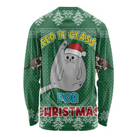 Cat Keep It Classy Christmas Long Sleeve Shirt Xmas Holiday Patterns - Wonder Print Shop