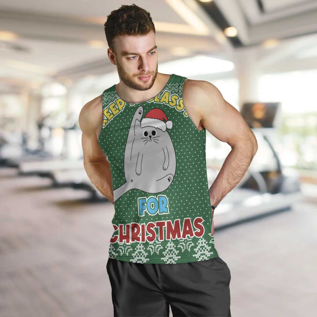 Cat Keep It Classy Christmas Men Tank Top Xmas Holiday Patterns - Wonder Print Shop