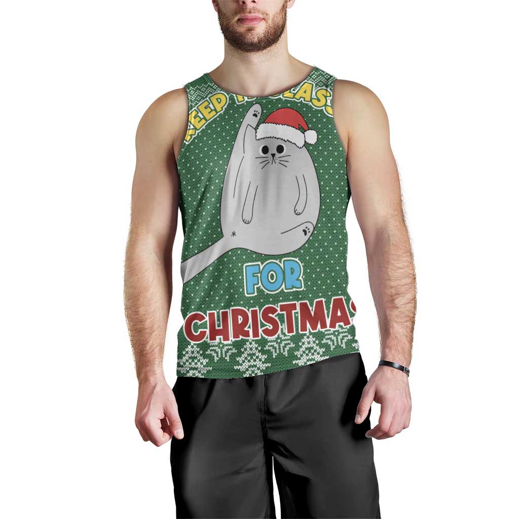 Cat Keep It Classy Christmas Men Tank Top Xmas Holiday Patterns - Wonder Print Shop