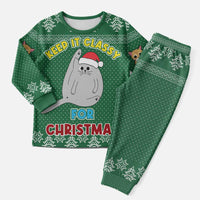 Cat Keep It Classy Christmas Pajama Set Xmas Holiday Patterns - Wonder Print Shop
