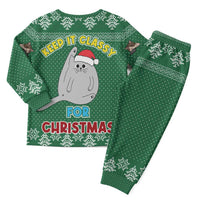 Cat Keep It Classy Christmas Pajama Set Xmas Holiday Patterns - Wonder Print Shop