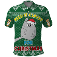 Cat Keep It Classy Christmas Polo Shirt Xmas Holiday Patterns - Wonder Print Shop