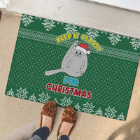 Cat Keep It Classy Christmas Rubber Doormat Xmas Holiday Patterns - Wonder Print Shop
