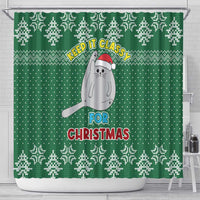 Cat Keep It Classy Christmas Shower Curtain Xmas Holiday Patterns - Wonder Print Shop