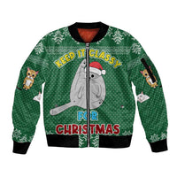 Cat Keep It Classy Christmas Sleeve Zip Bomber Jacket Xmas Holiday Patterns - Wonder Print Shop