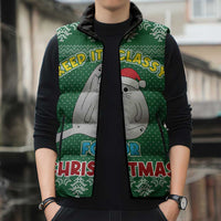 Cat Keep It Classy Christmas Sleeveless Puffer Jacket Xmas Holiday Patterns - Wonder Print Shop
