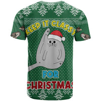 Cat Keep It Classy Christmas T Shirt Xmas Holiday Patterns - Wonder Print Shop