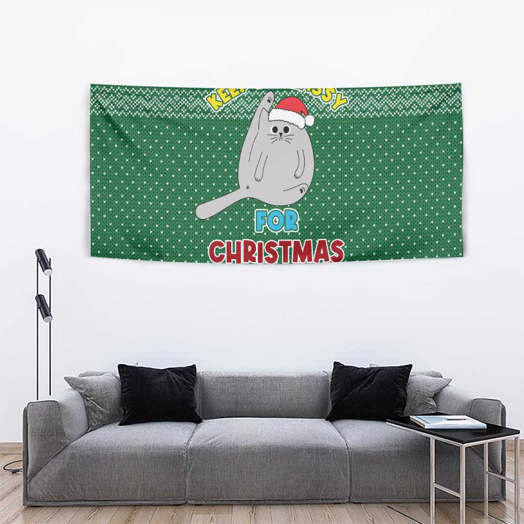 Cat Keep It Classy Christmas Tapestry Xmas Holiday Patterns - Wonder Print Shop