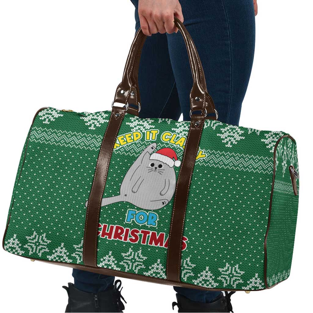 Cat Keep It Classy Christmas Travel Bag Xmas Holiday Patterns - Wonder Print Shop