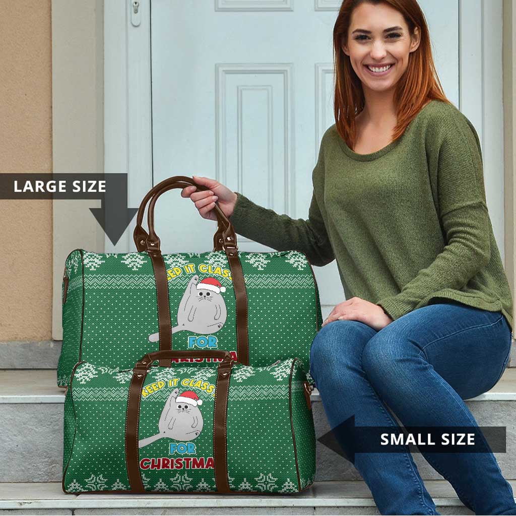 Cat Keep It Classy Christmas Travel Bag Xmas Holiday Patterns - Wonder Print Shop