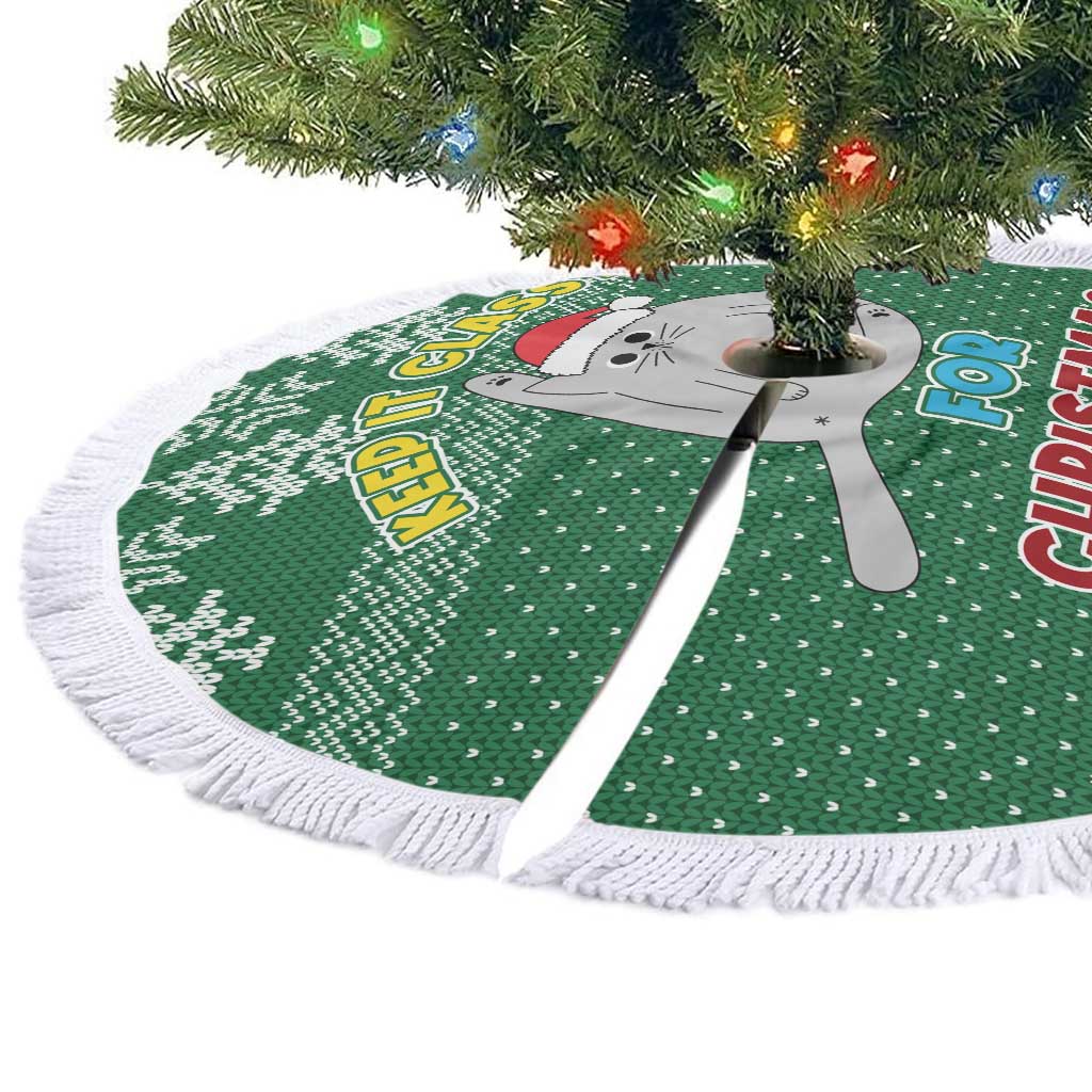 Cat Keep It Classy Christmas Tree Skirt Xmas Holiday Patterns - Wonder Print Shop