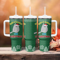 Cat Keep It Classy Christmas Tumbler With Handle Xmas Holiday Patterns - Wonder Print Shop