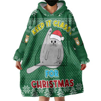 Cat Keep It Classy Christmas Wearable Blanket Hoodie Xmas Holiday Patterns - Wonder Print Shop